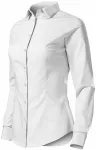 Blusa da donna in cotone a maniche lunghe, bianco