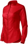 Blusa da donna in cotone a maniche lunghe, rosso Blusa da donna in cotone a maniche lunghe, rosso