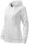 Felpa da donna con cappuccio, bianco Felpa da donna con cappuccio, bianco