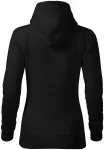Felpa donna con cappuccio senza zip, nero Felpa donna con cappuccio senza zip, nero