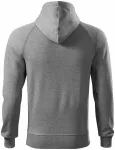 Felpa uomo a contrasto con cappuccio, marmo grigio scuro Felpa uomo a contrasto con cappuccio, marmo grigio scuro