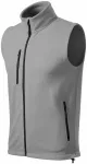 Gilet in pile a contrasto, grigio chiaro
