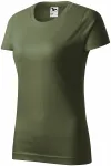 Maglietta semplice da donna, khaki Maglietta semplice da donna, khaki