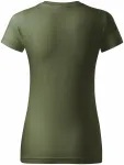 Maglietta semplice da donna, khaki Maglietta semplice da donna, khaki