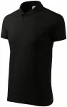 Polo semplice da uomo, nero