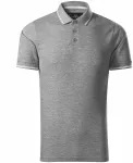 Polo uomo a contrasto, marmo grigio scuro Polo uomo a contrasto, marmo grigio scuro