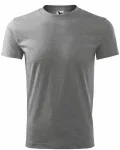 T-shirt classica da uomo, marmo grigio scuro T-shirt classica da uomo, marmo grigio scuro