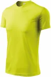 T-shirt con scollo asimmetrico, giallo neon