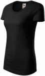 T-shirt da donna in cotone biologico, nero