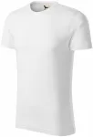 T-shirt da uomo, cotone organico testurizzato, bianco T-shirt da uomo, cotone organico testurizzato, bianco