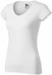 T-shirt donna slim fit con scollo a V, bianco