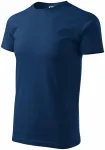 T-shirt semplice da uomo, blu notte