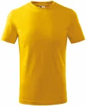 T-shirt semplice per bambini, giallo T-shirt semplice per bambini, giallo