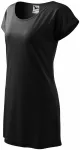 T-shirt/vestito lungo da donna, nero